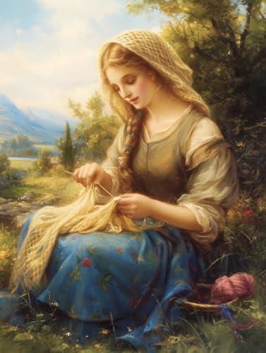 Kreuzstich-Set zum Selbermachen, Madonna im Gemälde 11CT Kreuzstich Stickpackungen Vorgedruckt, komplettes Sortiment an vorgedruckten Startersets für Anfänger 30 * 40cm von MIRONS