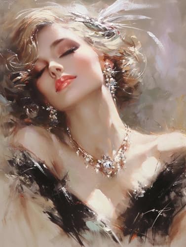 MIRONS Kreuzstich Stickpackungen Vorgedruckt Set, Schönes Mädchenporträt, L, 40 x 50 cm Kreuzstich Stickpackung Zum Sticken Starter Set FüR Erwachsene AnfäNger, 11CT Cross Stitch Kit MIRONS Kreuzstich Stickpackungen Vorgedruckt Set, Schönes Mädchenporträt, L, 40 x 50 cm Kreuzstich Stickpackung Zum Sticken Starter Set FüR Erwachsene AnfäNger, 11CT Cross Stitch Kit von MIRONS