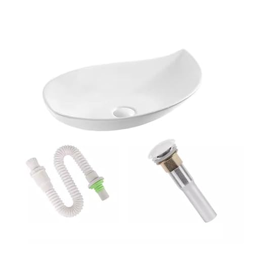 Badezimmer Aufsatzwaschbecken Moderne Kreative Tischwaschbecken Einfaches Waschbecken Keramik Badezimmer Waschbecken for Home Balkon Waschbecken Badezimmer Waschbecken (Size : A) von MIROOOO