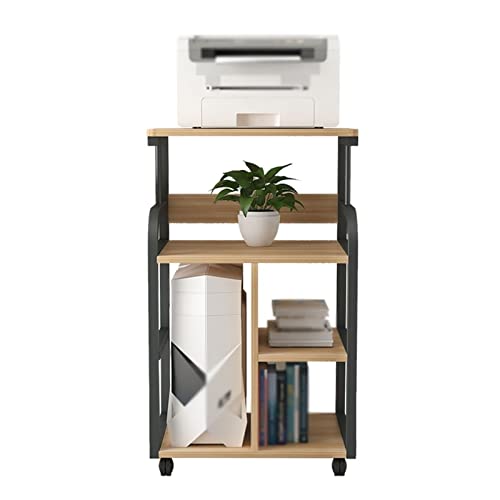 Computerständer Einfacher Computerrahmen Im europäischen Stil, Bodendruckerregal, Desktop-Gehäuse, Lagerregal, Multilayer Mobile Office Schrank Computerturm-Ständer Druckerstand(A) von MIROOOO