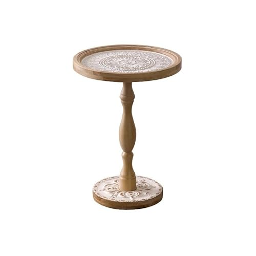 MIROOOO Beistelltisch für Wohnzimmer, Teetisch, Beistelltisch, Retro-Sofa, Ecktisch aus Holz, Couchtisch aus Glas, kleiner runder Freizeittisch, Nachttisch MIROOOO Beistelltisch für Wohnzimmer, Teetisch, Beistelltisch, Retro-Sofa, Ecktisch aus Holz, Couchtisch aus Glas, kleiner runder Freizeittisch, Nachttisch von MIROOOO