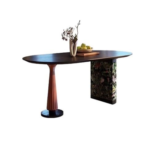 MIROOOO Couchtisch Kreativer schwarzer massiver Holz-Esstisch Retro für zu Hause Esstisch von MIROOOO