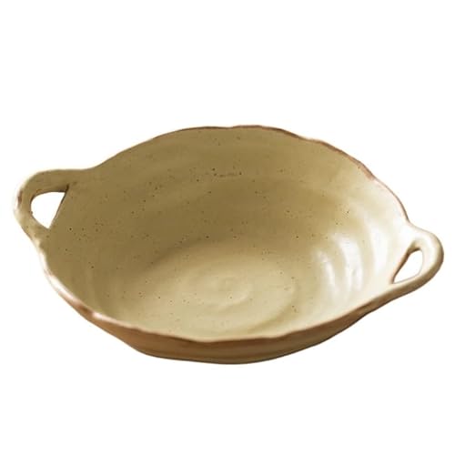 MIROOOO Ramen Schalen Obstschale Keramik Suppenschüssel Salatschüssel Unregelmäßige Obstschale Chinesische Ramenschüssel mit Griff Salatschüssel Speiseteller von MIROOOO
