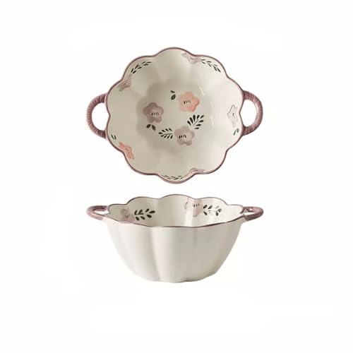 MIROOOO Ramen Schalen Obstschale Küche Instant Nudelschale Restaurant Geschirr Haushalt Keramik Reisschale Nudelschale Suppenschüssel Salatschüssel Speiseteller (M) von MIROOOO