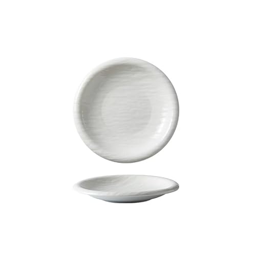 MIROOOO Speiseteller, 22,9 cm, schwarz, für den Haushalt, japanischer Stil, weißer Stein, Keramik, Suppe, tiefes Geschirr, Salat, Küche, Salatschüssel (A) von MIROOOO