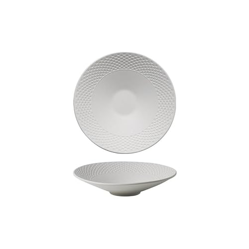MIROOOO Speiseteller, 22,9 cm, schwarz und weiß, Keramikhut, Nudelschale, Zuhause, Küche, Suppe, Ramen, Geschirr, Restaurant, japanischer Salat, Dessert, Frühstück, Küche, Salatschüssel (A-22,9 cm) von MIROOOO