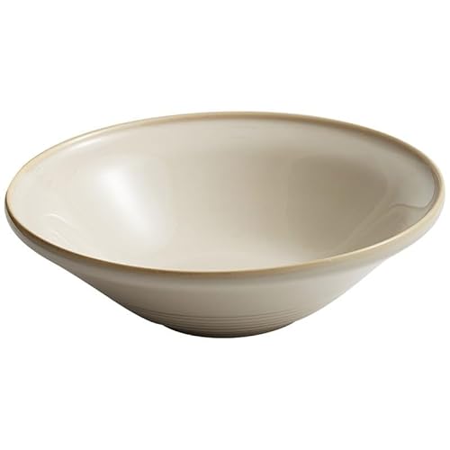 Ramenschalen Obstschale Beige Suppenschüssel Haushalt Keramik Geschirr Restaurant Gekochter Fisch Große Schüssel Wohnzimmer Snackschüssel Salatschüssel Speiseteller(S) von MIROOOO