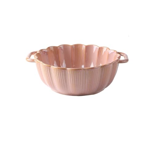 Ramenschalen Obstschale Nordic Double Ohr Suppenschale Nudelsuppe Schüssel Keramik Kreatives Geschirr Suppenbecken Große Schüssel Salatschüssel Speiseteller von MIROOOO