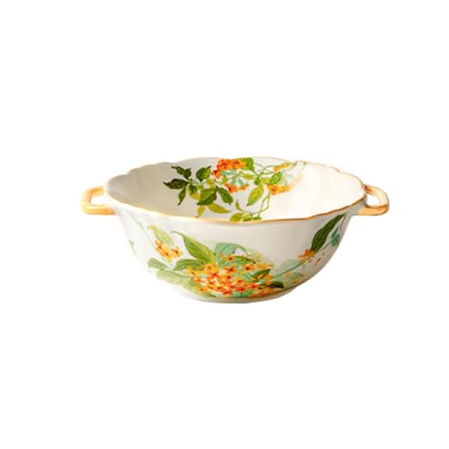 Ramenschalen Obstschale Schüssel für Doppelohr-Suppe aus Keramik große Suppenschale für chinesische Nudeln 8 Zoll große Schüssel Salatschüssel flache Teller von MIROOOO