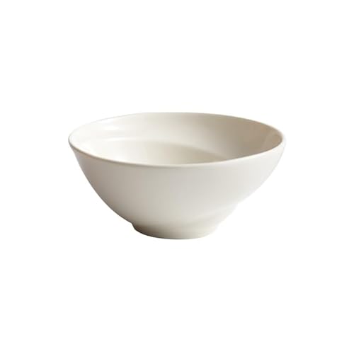 Ramenschalen Obstschale Weiße Suppenschüssel, Keramik Nudelschale, chinesische Reisschale, geeignet für Fenster, Pho und Udon Slakom Speiseteller(M) von MIROOOO