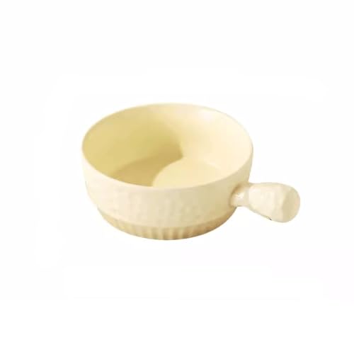 Ramenschalen Obstschale aus Keramik mit Griff, Instant-Nudelschale, Geschirr, Nudelschale für den persönlichen Gebrauch zu Hause, Backschüssel, Salatschüssel, flache Teller von MIROOOO