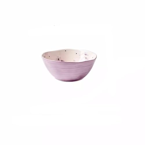 Ramenschalen Obstschalen Schale aus chinesischer Keramik, lila Geschirr, Reisschale, Nudelschale, schöne kleine Dessertschale, Suppenschüssel, Salatschüssel, flache Teller von MIROOOO