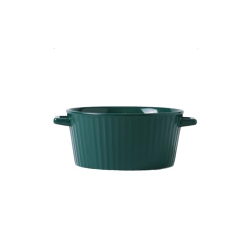 Ramenschalen Obstschalen Suppenschale Nordic Doppelohr mit Deckel, große Haushaltskeramikschüssel, Suppenschale, große Nudelschale, kreatives Geschirr, Salatschüssel, flache Teller von MIROOOO
