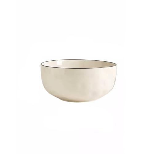 Ramenschalen Obstschalen Suppenschale aus Keramik für den Hausgebrauch, Nudelsuppenschüssel, großes Suppenbecken, Instant Nudelschale, große Schüssel Salatschüssel, flache Teller von MIROOOO