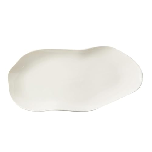 Set für Essgeschirr Japanischer Stil weiße Platte kommerzielle Platte westliche Platte Home Platte kreative Keramik Porzellan Küchensalatschüssel (L) von MIROOOO