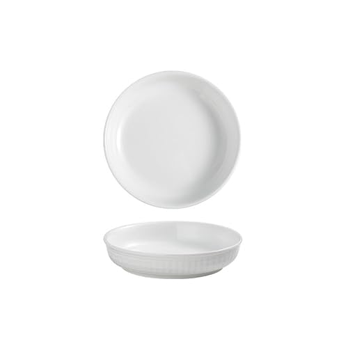 Speiseteller 8-Zoll-reines weißes geprägtes Keramikgeschirr Chinesisch Home Vorspeise tiefe Suppenteller Runde Küche Abendessen geeignet für Restaurant Café Service Küche Salatschüssel Speiseteller 8-Zoll-reines weißes geprägtes Keramikgeschirr Chinesisch Home Vorspeise tiefe Suppenteller Runde Küche Abendessen geeignet für Restaurant Café Service Küche Salatschüssel von MIROOOO