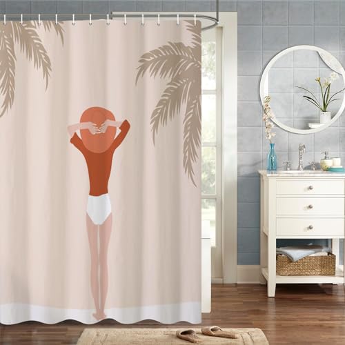 MIRRORANG 105x160cm Minimalistisch Abstrakt Aquarellmalerei Duschvorhang Rückansicht des Mädchens Duschvorhang für Badezimmer Wasserdichtes Polyestergewebe Set mit Haken MIRRORANG 105x160cm Minimalistisch Abstrakt Aquarellmalerei Duschvorhang Rückansicht des Mädchens Duschvorhang für Badezimmer Wasserdichtes Polyestergewebe Set mit Haken von MIRRORANG