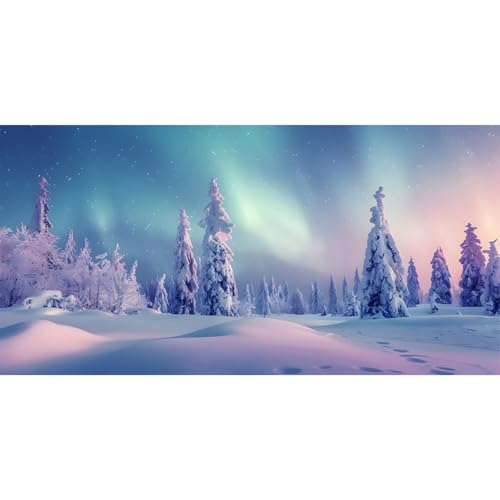 MIRRORANG 61x30cm Winter, Aurora, verschneite Landschaft, Aquarium Hintergrund, Schnee, Kiefern, Wald, dekorativer Aquarium Hintergrund, Vinyl für saisonale Feiertage MIRRORANG 61x30cm Winter, Aurora, verschneite Landschaft, Aquarium Hintergrund, Schnee, Kiefern, Wald, dekorativer Aquarium Hintergrund, Vinyl für saisonale Feiertage von MIRRORANG