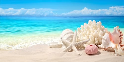 MIRRORANG 76x30cm Zoll Meer Strand Aquarium Hintergrund Sommer Seestern Fisch Tank Hintergrund Blau Ozean Terrarium Hintergrund von MIRRORANG
