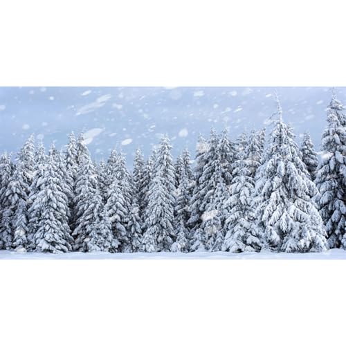 MIRRORANG 91x41cm Weißer, verschneiter Aquarium Hintergrund mit Winter Kiefernwald und Schneefall, dekorativer Aquarium Hintergrund aus Vinyl MIRRORANG 91x41cm Weißer, verschneiter Aquarium Hintergrund mit Winter Kiefernwald und Schneefall, dekorativer Aquarium Hintergrund aus Vinyl von MIRRORANG