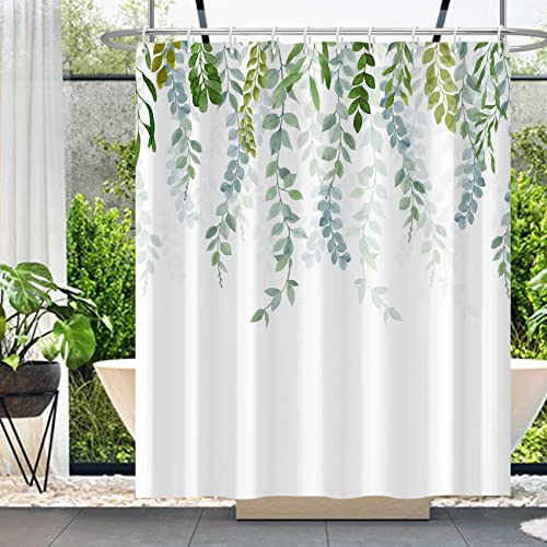 MIRRORANG Kleiner Stall Duschvorhang, Salbei grün Duschvorhang für Badezimmer, wasserdicht schnell trocknend Stoff Pflanze Duschvorhang Set mit 10 Haken,153x183cm MIRRORANG Kleiner Stall Duschvorhang, Salbei grün Duschvorhang für Badezimmer, wasserdicht schnell trocknend Stoff Pflanze Duschvorhang Set mit 10 Haken,153x183cm von MIRRORANG