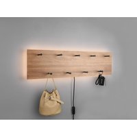 Led Holzbalken Wandgarderobe samantha mit 9 Haken 75x30cm von MIRRORS AND MORE