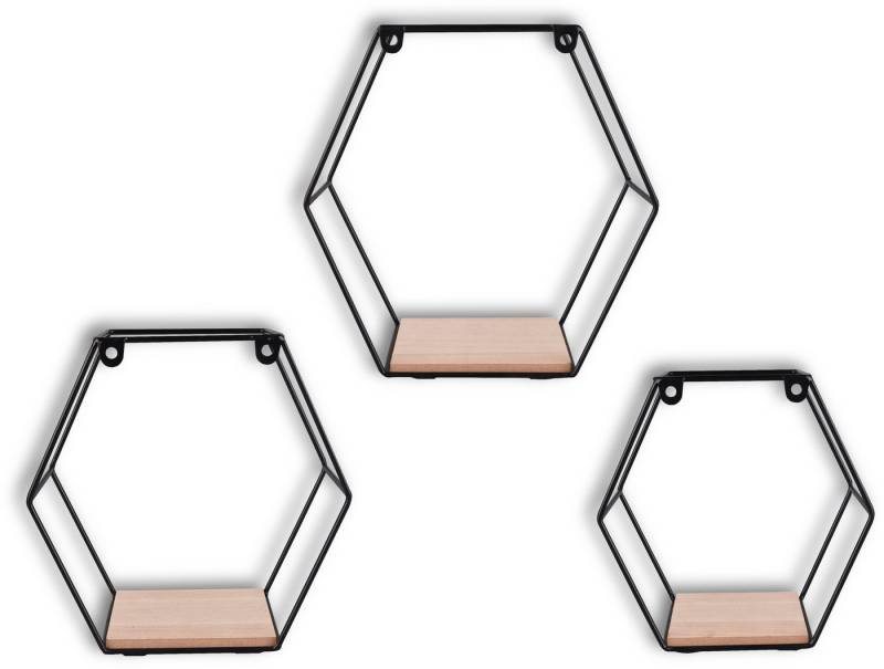 MIRRORS AND MORE Ablageregal CHIARA, Set 3-tlg., Wandregalset von MIRRORS AND MORE