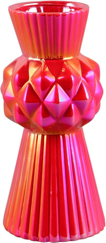 MIRRORS AND MORE Dekovase VORO (1 St), Bunte Dekovase in auffälliger Form von MIRRORS AND MORE