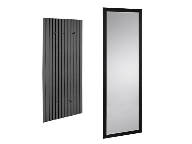 MIRRORS AND MORE Garderobe (Garderoben Set), Akustikpaneel mit Ganzkörperspiegel, Flurgarderobenset, großer Spiegel von MIRRORS AND MORE