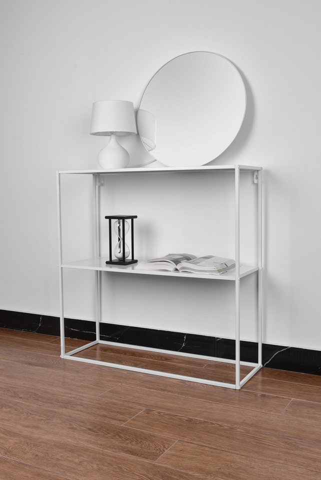 MIRRORS AND MORE Konsolentisch Alexis, modernes Metallregal von MIRRORS AND MORE