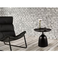 Mirrors And More - Beistelltisch mona rund aus Metall in Schwarz Höhe 46,5cm von MIRRORS AND MORE