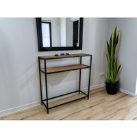 Mirrors And More - Konsolentisch avelin in Holzoptik und Schwarz, Breite 80cm Mirrors And More - Konsolentisch avelin in Holzoptik und Schwarz, Breite 80cm von MIRRORS AND MORE