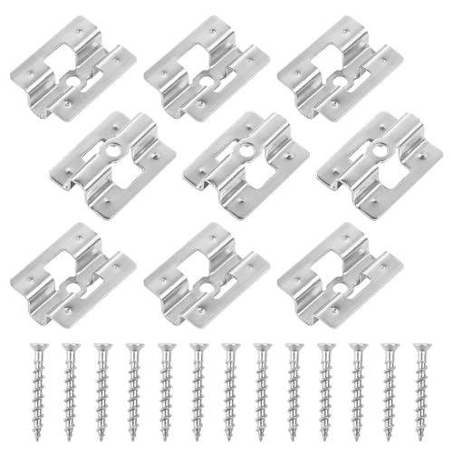 100Stk Edelstahl Terrassenclips Edelstahl Befestigungs Clips Versteckt Abstandshalter Clips mit 100 Schrauben für WPC/BPC, Bambusholzboden Verschluss von MIRTHBUY
