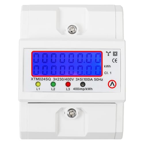 MIRTHBUY Digitaler Stromzähler mit LCD, 3-Phasen 4-Draht, Löschfunktion, Klare Funktion, Geeicht Stromzähler, Drehstromzähler für DIN Hutschiene Zwischenzähler Strom Geeicht 230/400V MIRTHBUY Digitaler Stromzähler mit LCD, 3-Phasen 4-Draht, Löschfunktion, Klare Funktion, Geeicht Stromzähler, Drehstromzähler für DIN Hutschiene Zwischenzähler Strom Geeicht 230/400V von MIRTHBUY