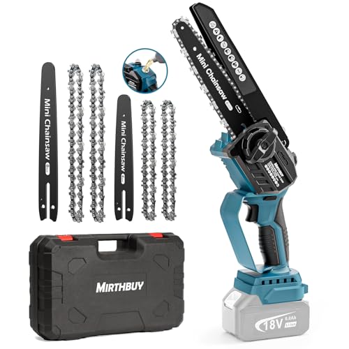 Mini Kettensäge 6&8 Zoll, Bürstenlose Kettensäge Elektro mit verbesserter Kettenschmierung,Kompatibel mit Makita 18V Akku,Ohne Akku,Handkettensäge für Gartenscheren,Holzschneidenz (Neueste Form) Mini Kettensäge 6&8 Zoll, Bürstenlose Kettensäge Elektro mit verbesserter Kettenschmierung,Kompatibel mit Makita 18V Akku,Ohne Akku,Handkettensäge für Gartenscheren,Holzschneidenz (Neueste Form) von MIRTHBUY