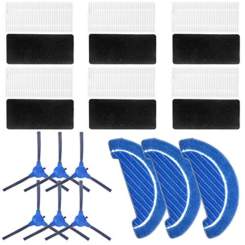 MIRTUX Ersatz-Set Conga 1090 Zubehör-Set für Conga Roboter-Staubsauger mit Seitenbürste, Mop und Filter von MIRTUX