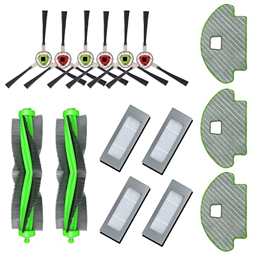 MIRTUX Ersatzkit kompatibel mit Roomba Combo | Ersatzteile für Roomba Combo Serie R1138, R111840 | Hauptbürsten, Filter, Seitenbürsten, Mopps | Zubehör für Saugroboter von MIRTUX