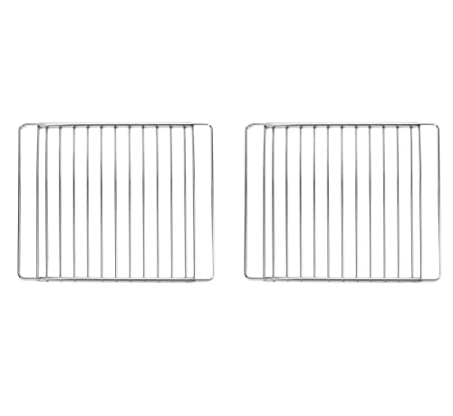 MIRTUX Set mit 2 Universal-Backofengittern, 32 cm (Breite) x 35 cm bis 56 cm verstellbar (Länge) | Hochwertige Universal-Backofengitter von MIRTUX