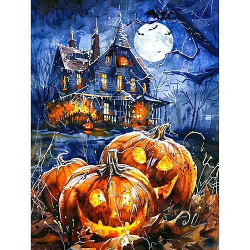 MISCER Diamond Painting für Erwachsene, Diamond Painting kit, Halloween 5D Diamant Malerei Set Anfänger, Kürbis DIY Diamant Malerei Basteln Bilder Arts Geschenk für Zuhause Wand Deko 30x40cm MISCER Diamond Painting für Erwachsene, Diamond Painting kit, Halloween 5D Diamant Malerei Set Anfänger, Kürbis DIY Diamant Malerei Basteln Bilder Arts Geschenk für Zuhause Wand Deko 30x40cm von MISCER