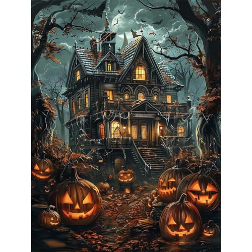 MISCER Diamond Painting für Erwachsene, Diamond Painting kit, Halloween 5D Diamant Malerei Set Anfänger, Schloss DIY Diamant Malerei Basteln Bilder Arts Geschenk für Zuhause Wand Deko 30x40cm MISCER Diamond Painting für Erwachsene, Diamond Painting kit, Halloween 5D Diamant Malerei Set Anfänger, Schloss DIY Diamant Malerei Basteln Bilder Arts Geschenk für Zuhause Wand Deko 30x40cm von MISCER