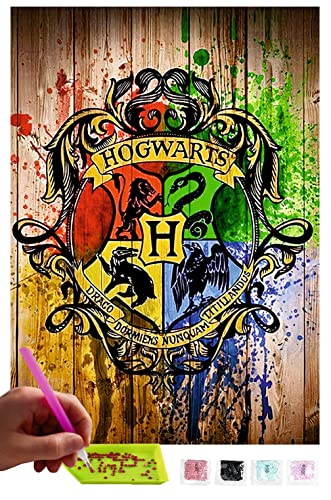 MISHBAY Diamond Painting Harry Potter - 30x40cm Diamond Painting Erwachsene - Diamant Painting Bilder Zauberer-Embleme - DIY 5D Satz Malen nach Zahlen von MISHBAY