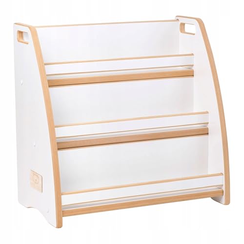 MISIOO Bücherregal Kinder - Kinder Bücherregal Mit Abgerundeten Kanten, Laminierte Oberflächen - Bücherregal Kinderzimmer, 51 x 53 x 30 cm, Ideal Für Kinderzimmer von MISIOO