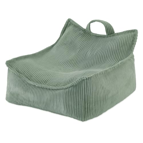 MISIOO Sitzsack Kinder – Großer Sitzsack – Big Bag für Kinder – Cord-Material – 77x67x50 cm – Waschbarer Stoff – Griff für einfaches Tragen – Stabile und weiche Konstruktion – Premium-Qualität von MISIOO