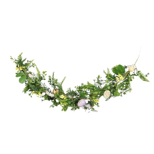 MISNODE 3,61 Fuß Ostereier-Girlande mit Lichtern, Künstliche Ostergirlande mit Pastellfarbenen Eiern, Beleuchtete Frühlingsblumengirlande für Kaminsims, Osterparty-Dekoration MISNODE 3,61 Fuß Ostereier-Girlande mit Lichtern, Künstliche Ostergirlande mit Pastellfarbenen Eiern, Beleuchtete Frühlingsblumengirlande für Kaminsims, Osterparty-Dekoration von MISNODE