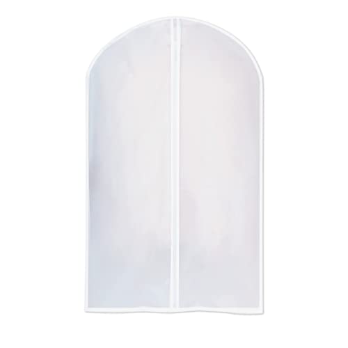 MISNODE Kleidersäcke zum Aufhängen, 61 x 99 cm, transparente Anzugtaschen, Set mit 6 leichten, staubdichten Kleiderhüllen mit durchgehendem Reißverschluss zur Aufbewahrung von Anzugschränken von MISNODE