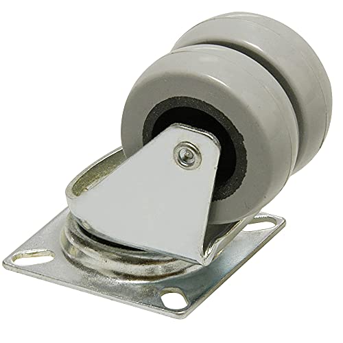 FVLFIL Lenkrolle Doppelrolle Ø50mm, Transportrolle Möbel-Rolle Anschraubplatte, 70 Kg Tragkraft von MISO Tools