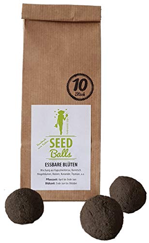 'Essbare Blüten’ Seedballs - 10er Packung Seedbombs von MISS GREENBALL