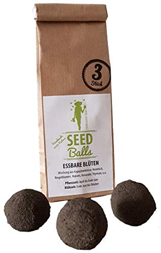 'Essbare Blüten’ Seedballs - 3er Packung Seedbombs von MISS GREENBALL