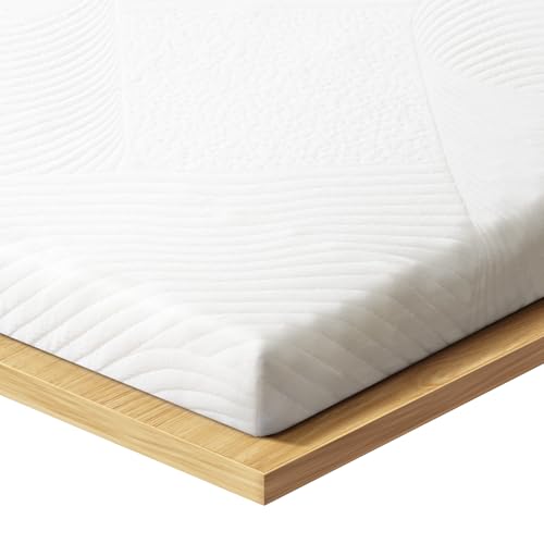 MISSCOZY Matratzen Topper 90x200cm, H3/H4 aus 8cm Memory Foam Gel Topper, Öko-TEX® Zertifiziert für Boxspringbett und unbequemem Betten Schlafsofa, Waschbar, Weiß von MISSCOZY