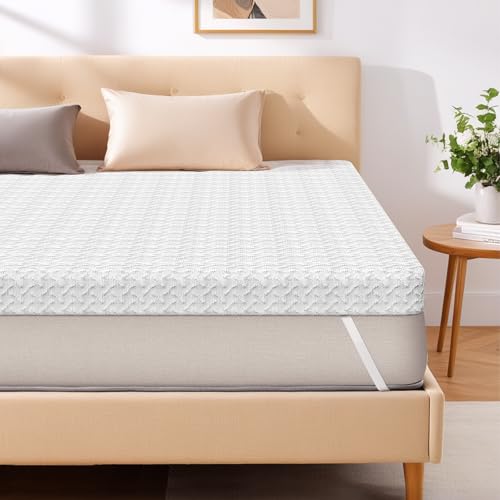 Matratzen Topper 90x200cm H2&H3 Hart-Matratzentopper 7CM Höhe, 7-Zonen Gel Memory Foam Mattress Topper von MISSCOZY